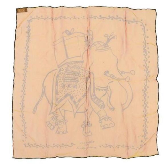 Authentic Hermes Carre 40 Elephant Silk Scarf - Picture 1 of 6
